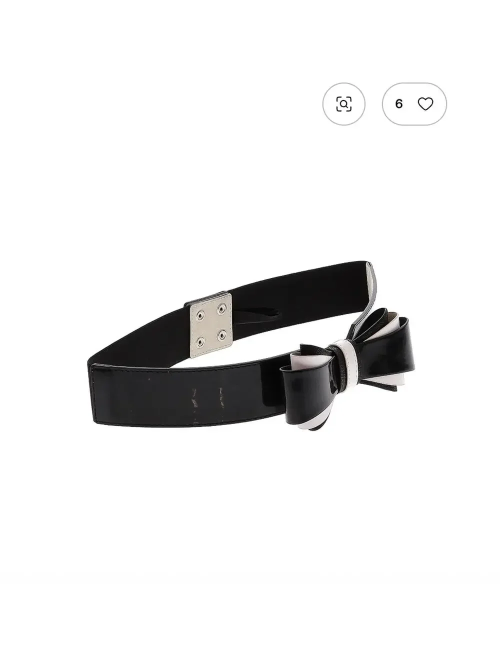 White House Black Market Black Bow Belt Size M